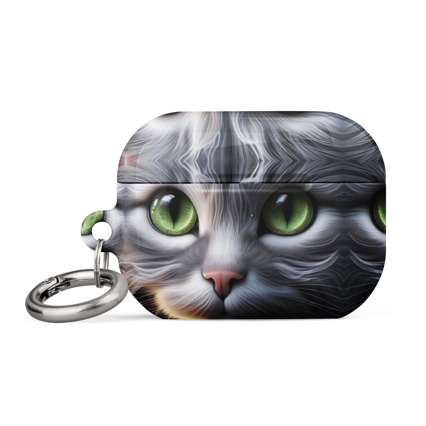 Cat Eyes AirPods® Case | Impact-Absorbing Polycarbonate | Metal Carabiner | Scratch & Drop Protection