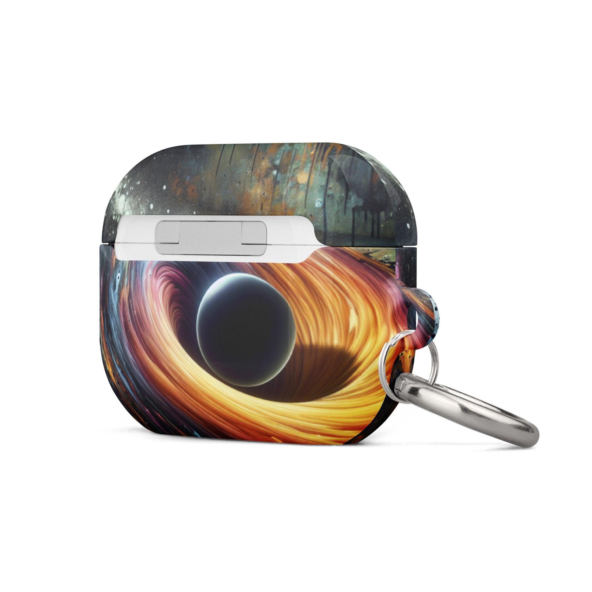 Cosmic Swirl AirPods® Case | Impact-Resistant Polycarbonate | Metal Carabiner | Scratch & Drop Protection - BrushstrokesOfCode
