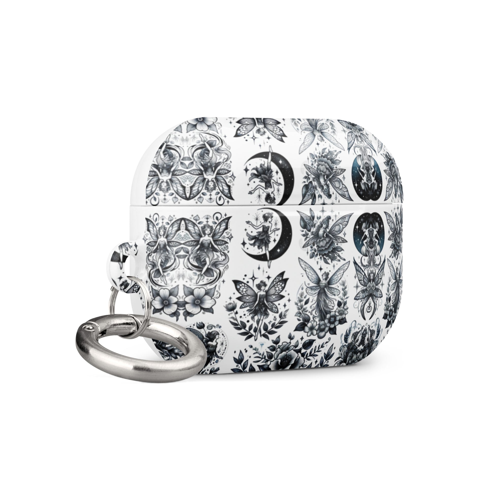 Mystic Fairy AirPods® Case | Impact-Resistant Polycarbonate | Metal Carabiner | Scratch & Drop Protection - BrushstrokesOfCode