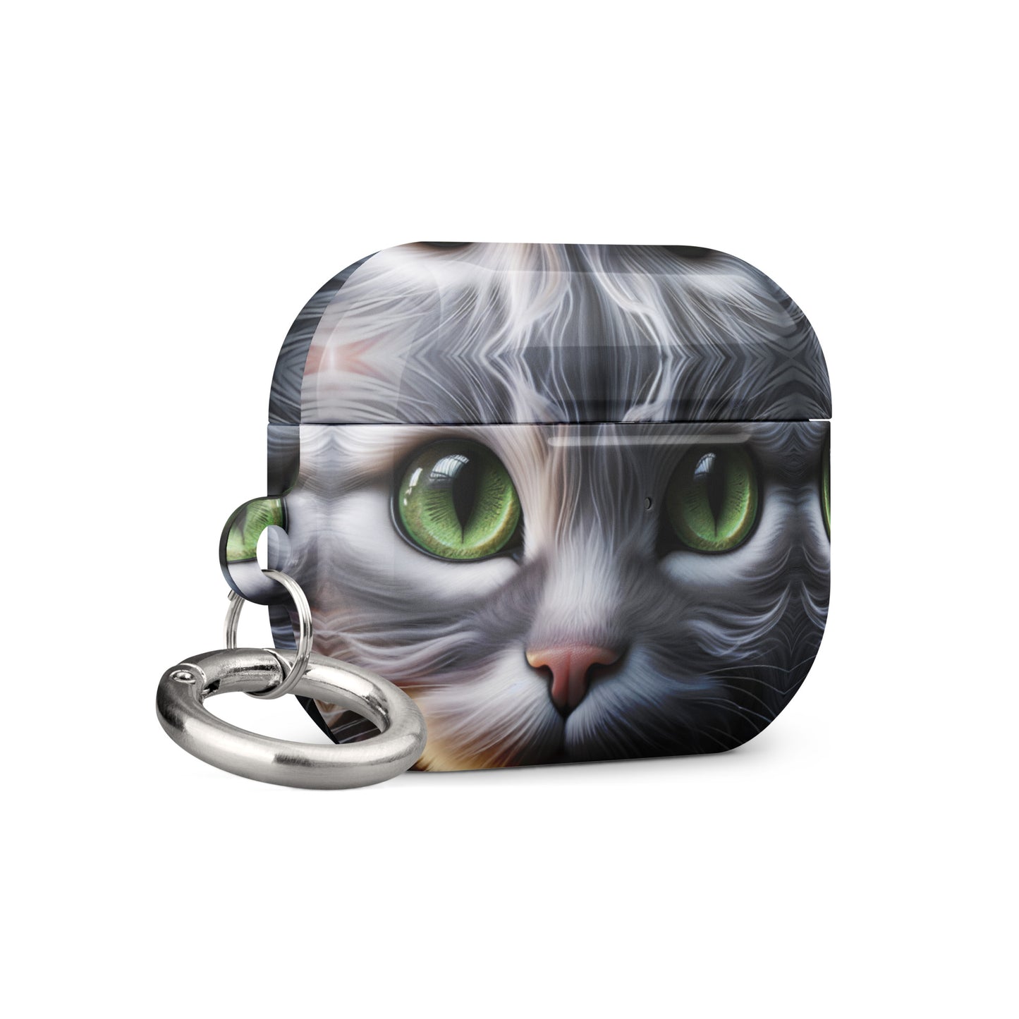 Cat Eyes AirPods® Case | Impact-Absorbing Polycarbonate | Metal Carabiner | Scratch & Drop Protection