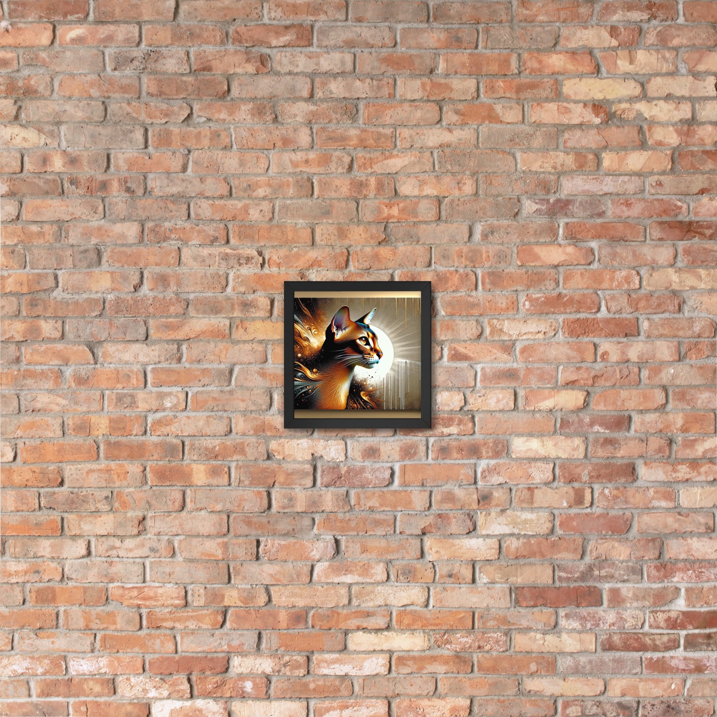 Enchanting Cat Framed Poster | Thick Matte Paper | Sustainable Ayous Wood Frame | Ready to Hang