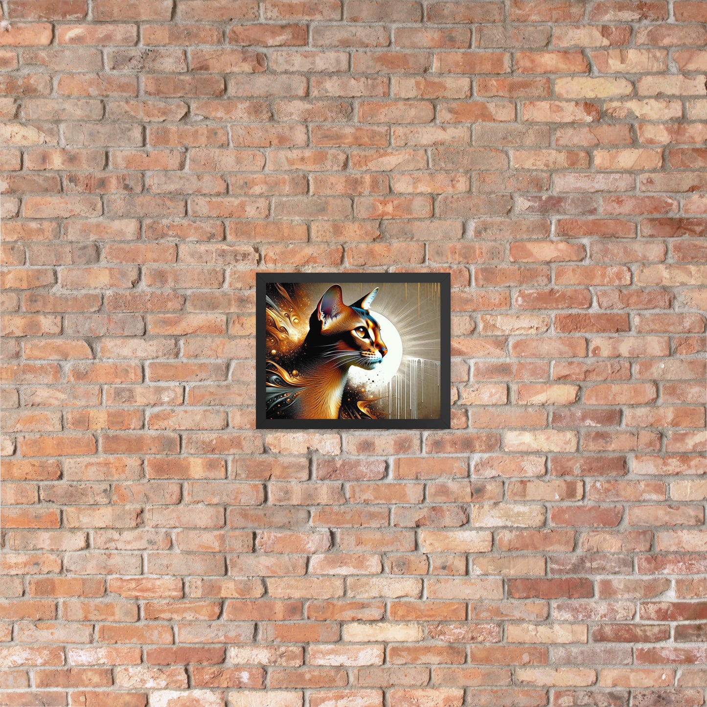 Enchanting Cat Framed Poster | Thick Matte Paper | Sustainable Ayous Wood Frame | Ready to Hang