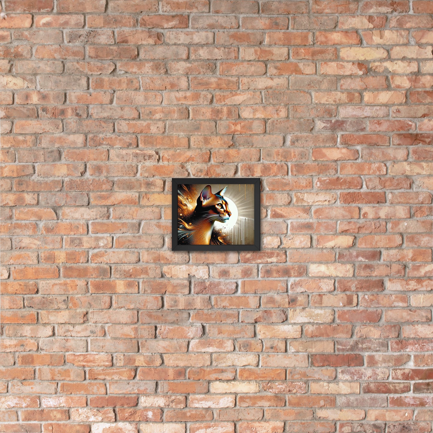 Enchanting Cat Framed Poster | Thick Matte Paper | Sustainable Ayous Wood Frame | Ready to Hang