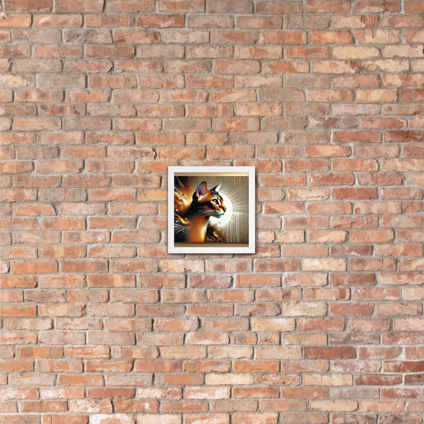 Enchanting Cat Framed Poster | Thick Matte Paper | Sustainable Ayous Wood Frame | Ready to Hang