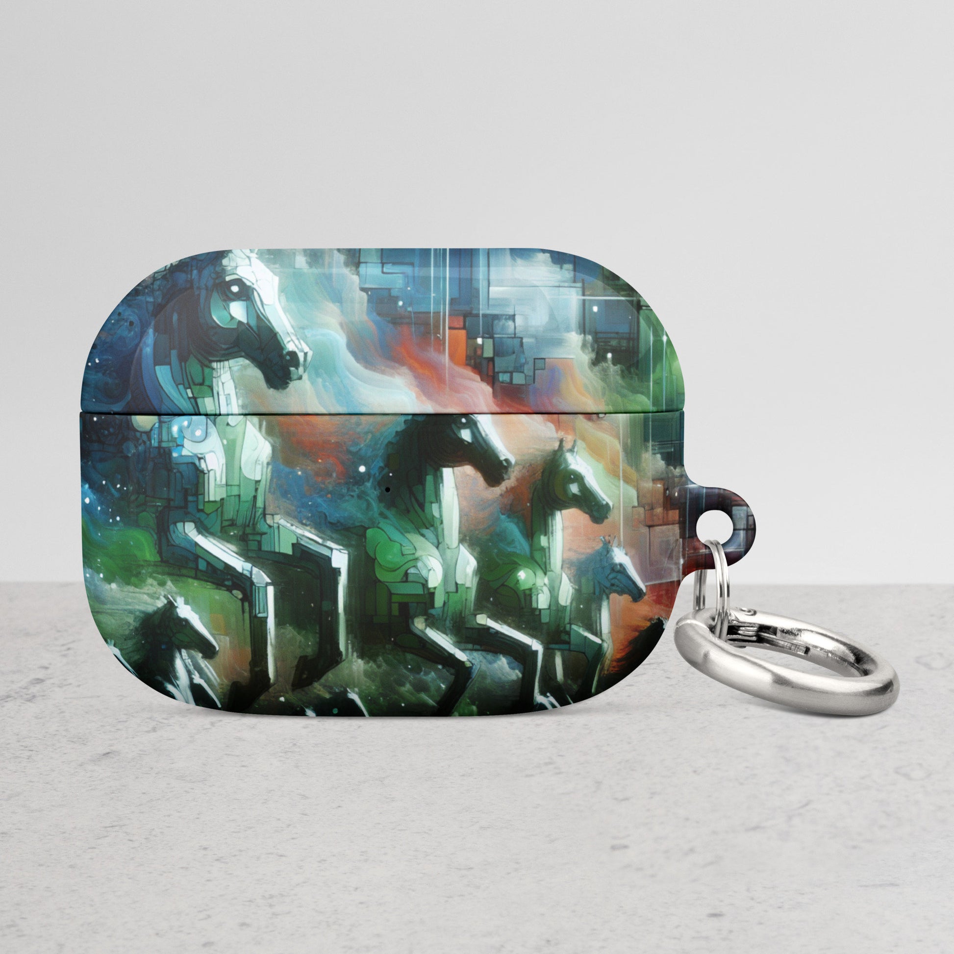 Mystical Horsemen AirPods® Case with Metal Carabiner - Durable & Impact-Resistant