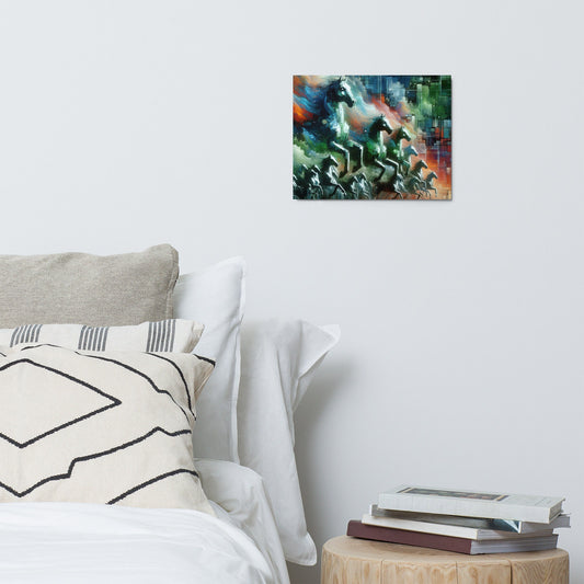 Luminescent Horse-Themed Metal Print | Durable, Scratch & Fade Resistant Wall Art | Customizable Aluminum Art Print