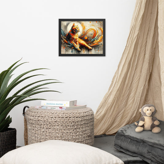 Framed Cat Poster | Thick Matte Paper | Eco-Friendly Ayous Wood Frame | Lightweight & Durable