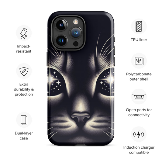 Cat Eyes iPhone Case | Dual-Layer Protection | Impact-Resistant Polycarbonate | TPU Inner Liner