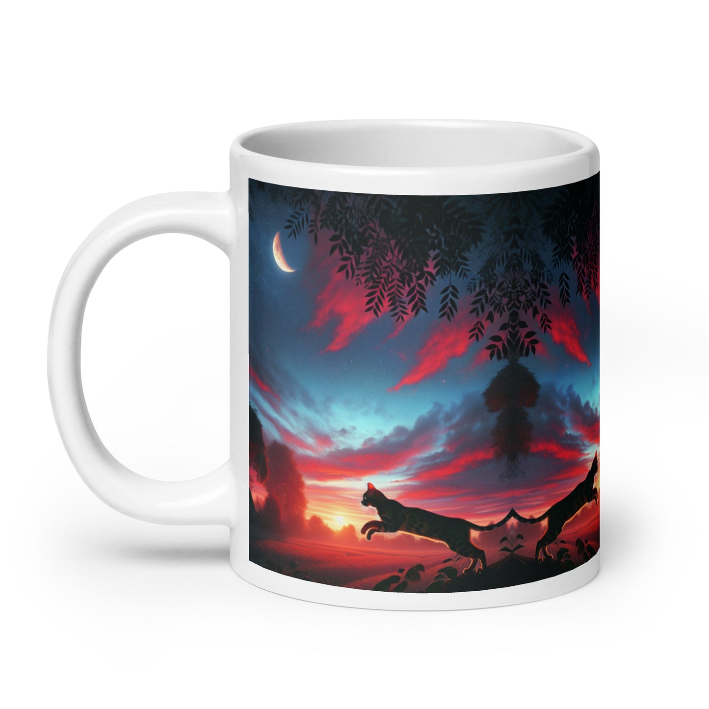 Sunset Cat Mug | Ceramic Coffee Mug | Dishwasher & Microwave Safe | Vivid Print | 11 oz, 15 oz, 20 oz
